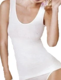 Canottiera Donna Spalla Larga Filo Di Scozia Liscia Emmebivi 13832