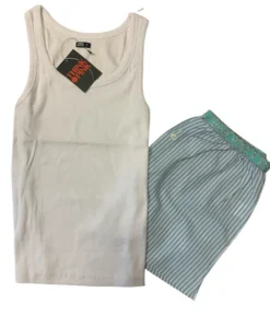 Pigiama Donna Canottiera Corto 100% Cotone THINK PINK 2023 Outlet