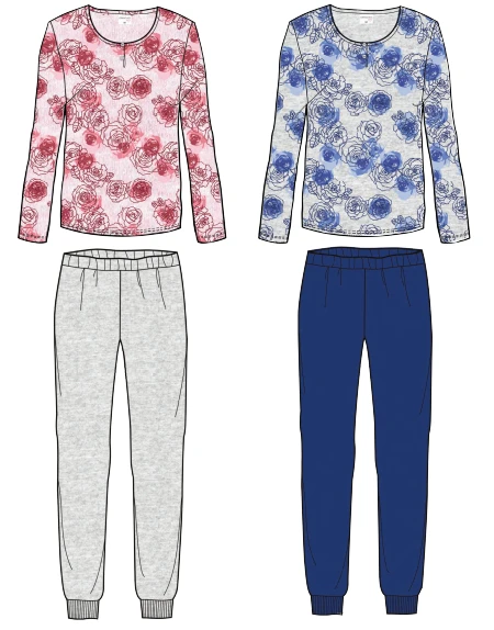 Pigiama Donna Lungo 100% Cotone Jersey Il Granchio Lady 417 Special Price 2 Pigiama Donna Lungo 100% Cotone Jersey Il Granchio Lady 417 Special Price - immagine 2