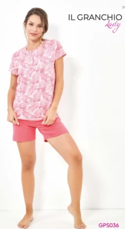 Pigiama Donna CORTO Cotone IL GRANCHIO Lady 5036 Outlet