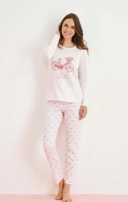 Pigiama Donna Cotone Jersey Enrico Coveri 5176 Outlet 1 Pigiama Donna Cotone Jersey Enrico Coveri 5176 Outlet