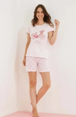 Pigiama Donna Corto Cotone Enrico Coveri 5178 Outlet