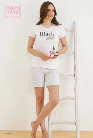 Pigiama Donna Corto Cotone Enrico Coveri 5189 Outlet 1 Pigiama Donna Corto Cotone Enrico Coveri 5189 Outlet