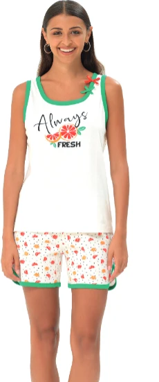 Pigiama Donna Canottiera Corto 100% Cotone MI-A-MY By Linclalor 74227 Special Price