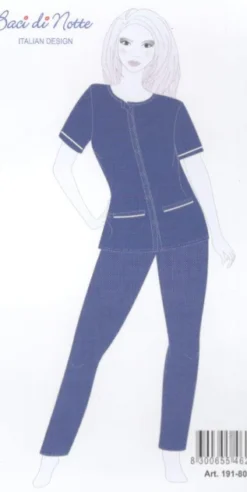 Pigiama Donna M/M Pantalone Lungo Tutto Aperto Baci Di Notte 80248 Outlet