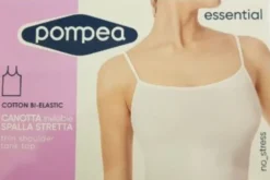 Canottiera Donna Top Cotone Elasticizzato Pompea Essential