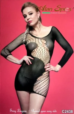 Vestito Donna Sexy Elasticizzato Sensual Rete